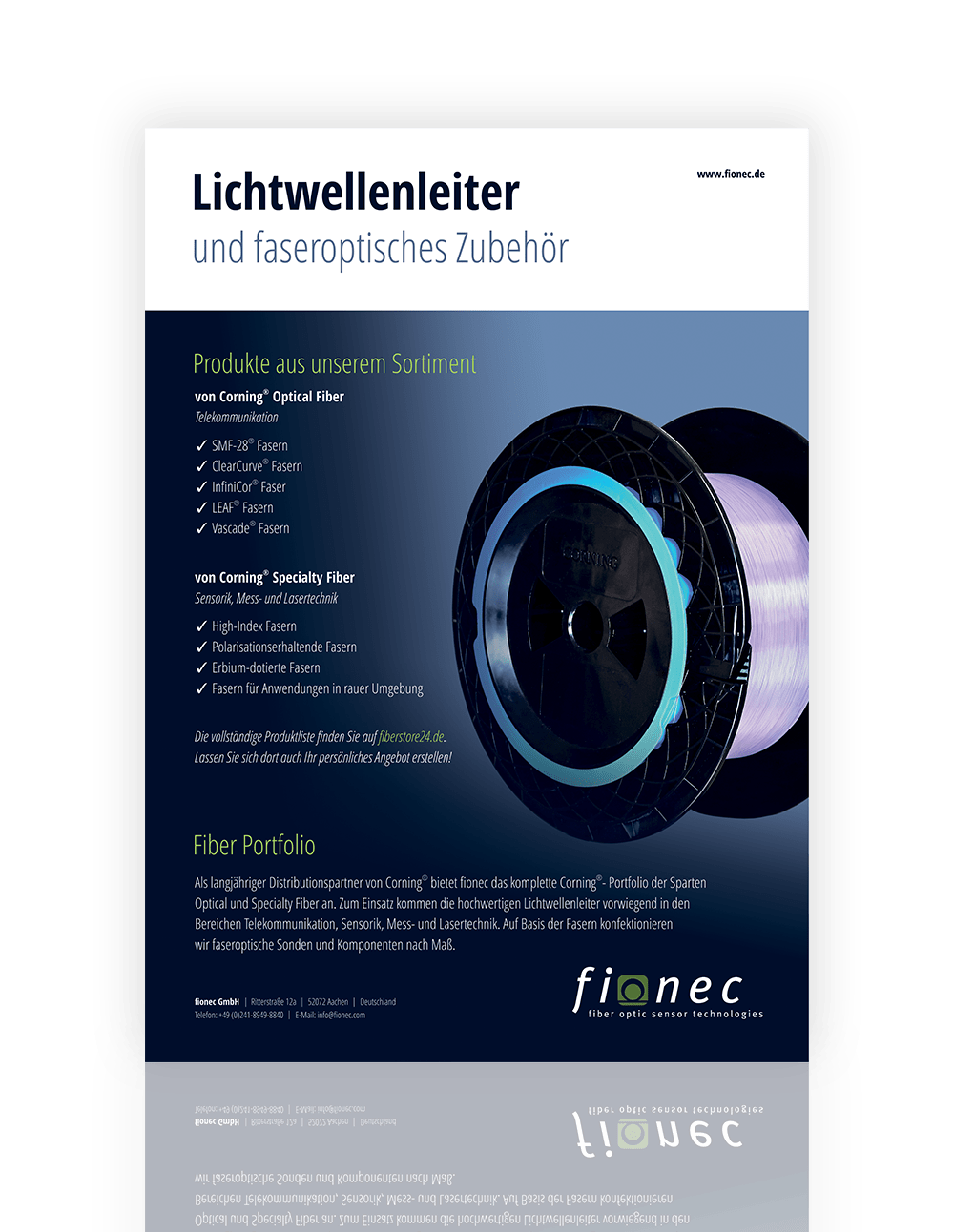 Produktbroschüre Lichtwellenleiter und faseroptisches Zubehör